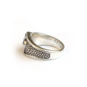 Кольцо серебряное Королевская лилия Франции, чернение.